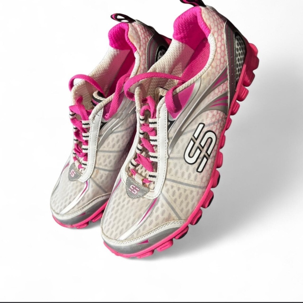 Skechers Pink and Gray Women's Athletic Shoes